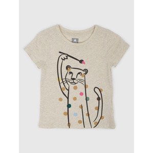 GAP Dětské tričko organic s kočičkou - Holky