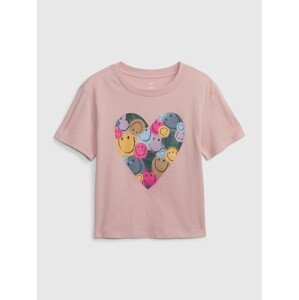 GAP Dětské tričko organic srdce - Holky