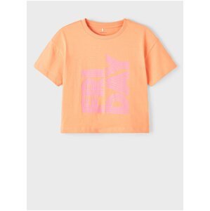 Oranžové holčičí tričko name it Balone - Holky