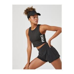 Koton Crop Sports Athlete Printed Halterneck