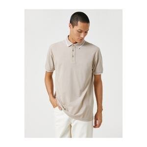 Koton Polo Neck T-Shirt Button Detailed Slim Fit