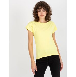 Dámské basic bavlněné tričko - žluté