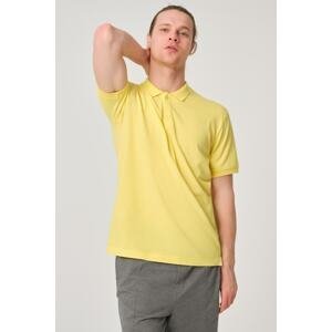 Dagi Men's Yellow Pique Polo Neck T-Shirt