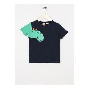 Koton Printed Navy Blue Baby T-shirt 3smb10016tk