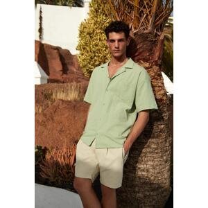 Trendyol Men's Green Oversize Fit Summer Shirt