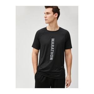 Koton Sports T-Shirt Slogan Printed Crew Neck Raglan Sleeve