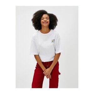 Koton Oversize Snoopy T-Shirt Short Sleeve Crew Neck Licensed