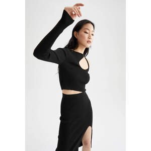 DEFACTO Fitted Long Sleeve One Arm Crop Jumper
