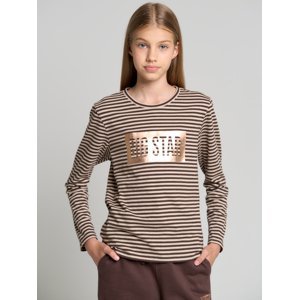 Big Star Kids's T-shirt 180051-804 Dark Brown/Light Brown