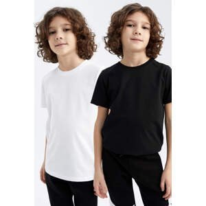 DEFACTO Boy Regular Fit Crew Neck Sustainable 2-pack Short Sleeve T-Shirt