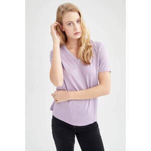 DEFACTO Relax Fit V Neck Short Sleeve T-Shirt