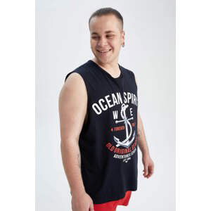 DEFACTO Regular Fit Printed Crew Neck Sleeveless Athlete