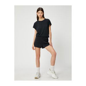 Koton Oversize Striped Sports T-Shirt Modal Blend