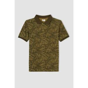 DEFACTO Boy Patterned Polo Neck Short Sleeved T-Shirt