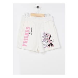 Koton Minnie Mouse And Daisy Duck Shorts With Pockets Tie Waist Cotton