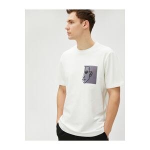 Koton Silhouette Embroidered T-Shirt Crew Neck Short Sleeve Cotton