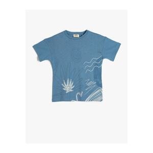 Koton T-Shirt Short Sleeve Crew Neck Printed Cotton