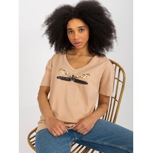 Camel dámské tričko s aplikací