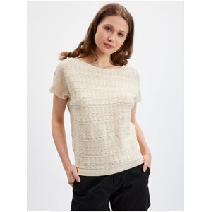 Orsay Béžové dámské béžové svetrové tričko - Dámské
