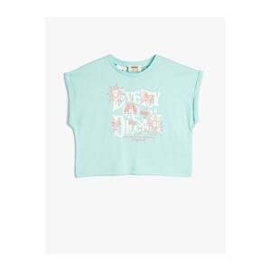 Koton Smileyworld® Crop T-Shirt Licensed Short Sleeve Crew Neck Cotton