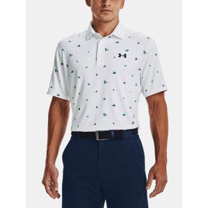 Tričko Under Armour UA Playoff 3.0 Printed Polo-WHT - Pánské