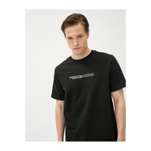 Koton T-Shirt Cotton Printed Short Sleeve Crew Neck
