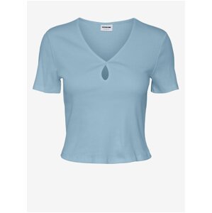 Modré dámské basic tričko Noisy May Maya - Dámské