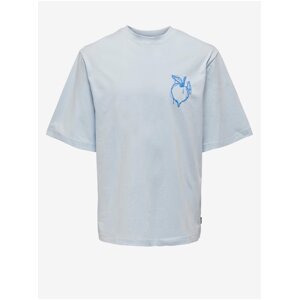 Světle modré pánské tričko ONLY & SONS Andres - Pánské