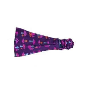 Dívčí šátek - modro-fialové houbičky - 11cm