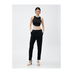 Koton Skinny Leg Sweatpants Ribbed Tie Waist