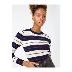 Koton Crew Neck Knitwear Sweater Cashmere Textured