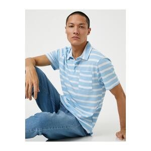 Koton Basic T-Shirt Polo Neck Buttoned Pocket Detailed