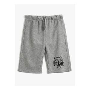 Koton Normal Waist Normal Gray Melange Boy Shorts 3skb40013tk