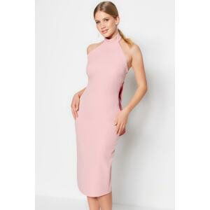 Trendyol Powder Fitted Lined Woven Evening Dress