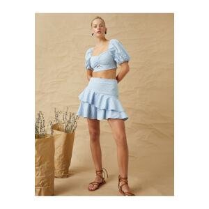 Koton Layered Mini Skirt Cotton