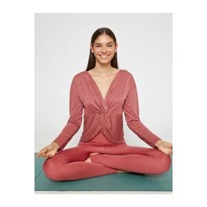 Koton Shirred Detailed Yoga Sweatshirt Modal Blend Silky Textured.