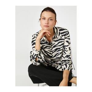 Koton Zebra Patterned Shirt Long Sleeved