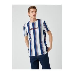 Koton Striped Embroidered T-Shirt
