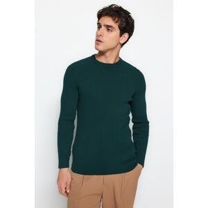 Trendyol Emerald Men's Fitted Tight fit Crew Neck Basic Sweater