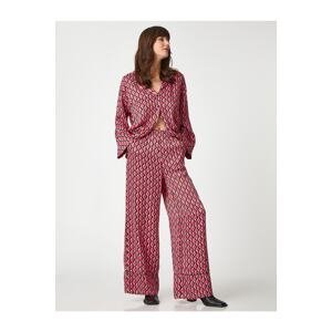 Koton Palazzo Trousers with Pockets and Elastic Waist