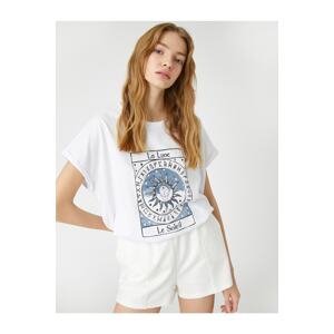 Koton Short Sleeve T-Shirt Relaxed Fit Crew Neck Printed