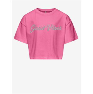 Růžové holčičí tričko ONLY Livia - Holky