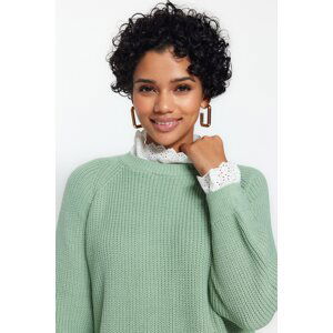 Trendyol Mint Guipure Detail Thessaloniki Knitwear Sweater