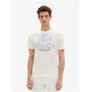 Krémové pánské tričko Tom Tailor - Pánské