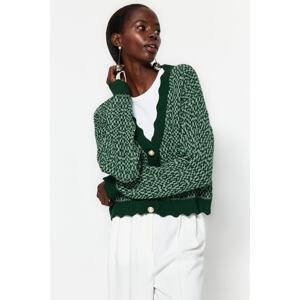 Trendyol Khaki V-Neck Knitwear Cardigan