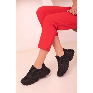 Soho Black-Black Women's Sneakers 18239