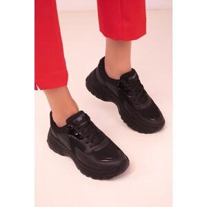Soho Black-Black Women's Sneakers 18146
