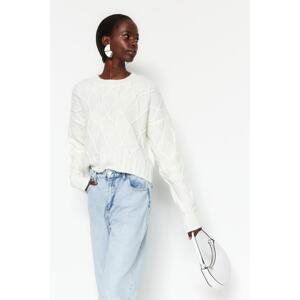 Trendyol Ecru Crew Neck Knitwear Sweater