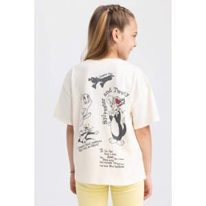 DEFACTO Girl Looney Tunes Licensed Oversize Fit Short Sleeve T-Shirt