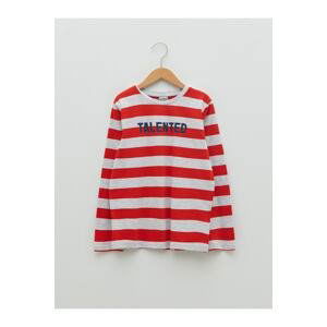 LC Waikiki Boys' Crew Neck Striped Long Sleeve T-Shirt